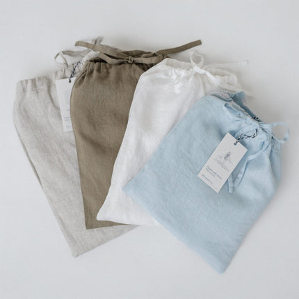 Linen Primrose Loungewear Set - Optical White