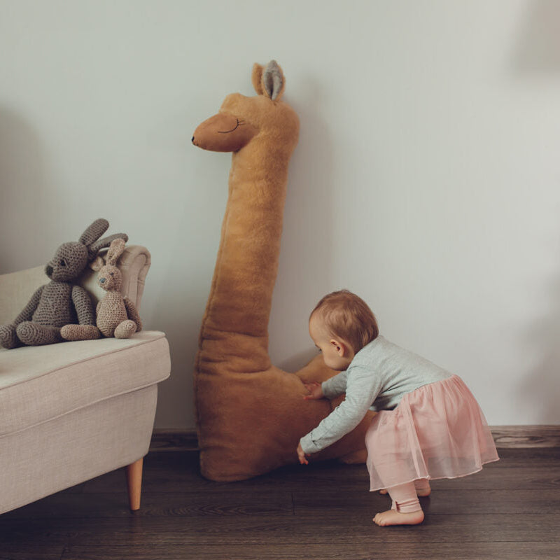 Giant Plush Toy Alpaca - Rust