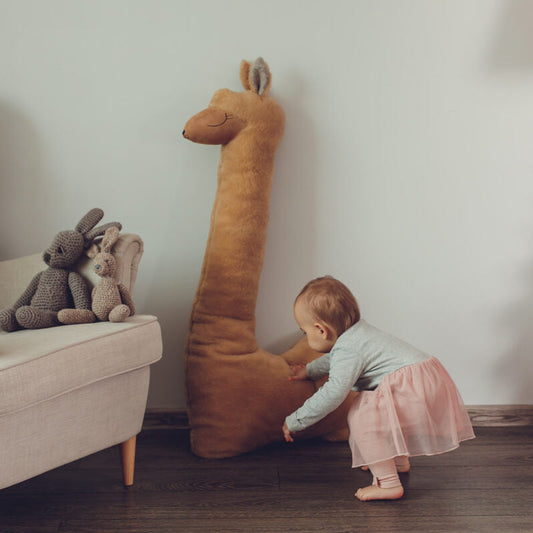 Giant Plush Toy Alpaca - Rust