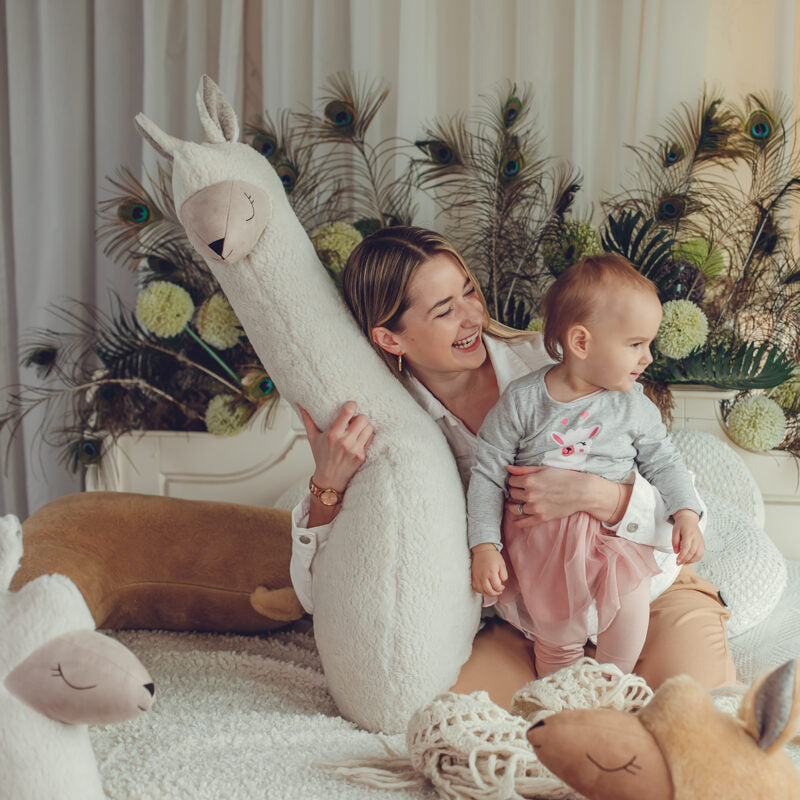 Giant Plush Toy Alpaca - Beige