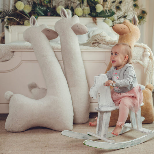 Giant Plush Toy Alpaca - Beige