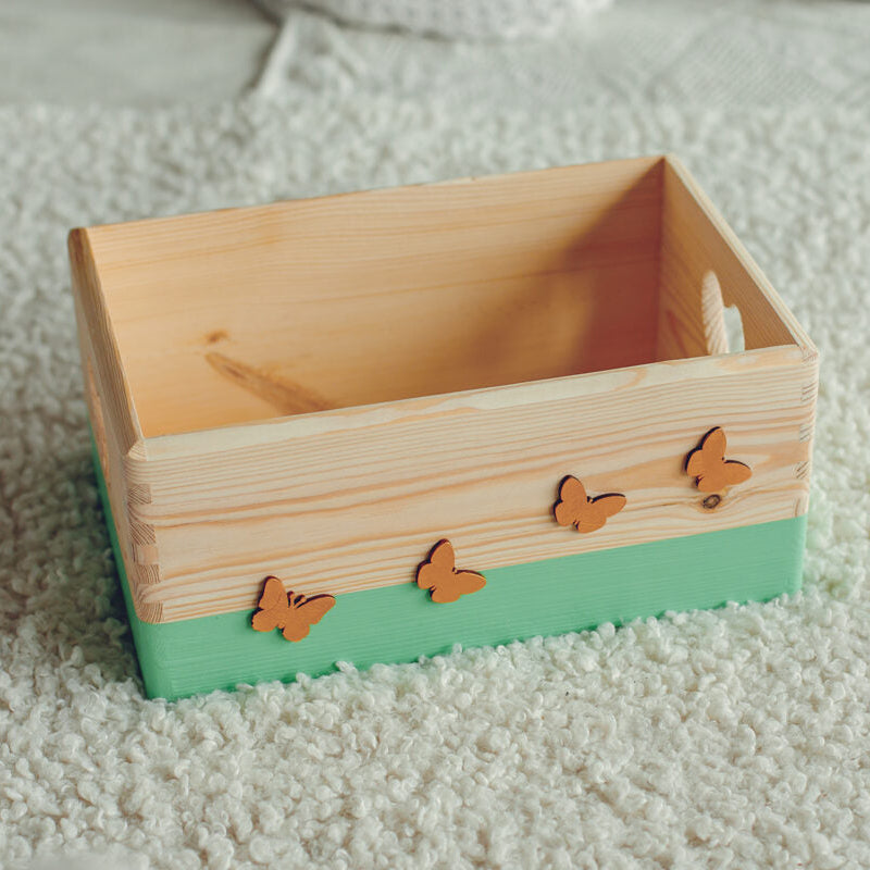Decorated Storage Box - Mint