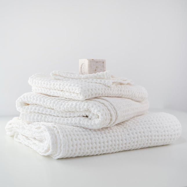 Honeycomb Waffle Towel - White - LoveStyle World