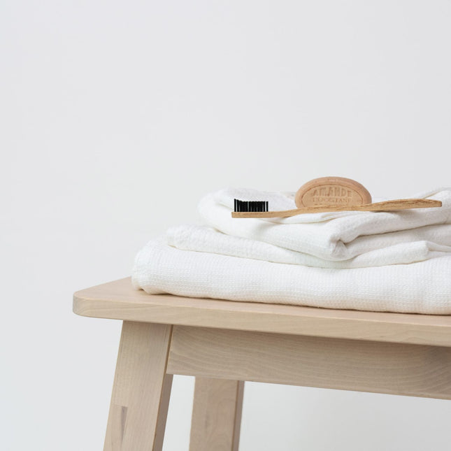 Honeycomb Fine Waffle Towel - White - LoveStyle World