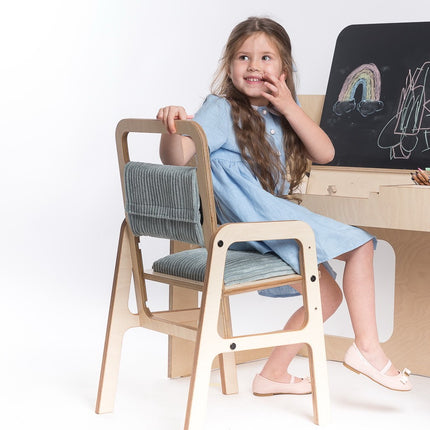 Adjustable Children Chair Luula - Mint Green