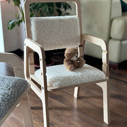 Adjustable Children Chair Luula - Vanilla Lamb