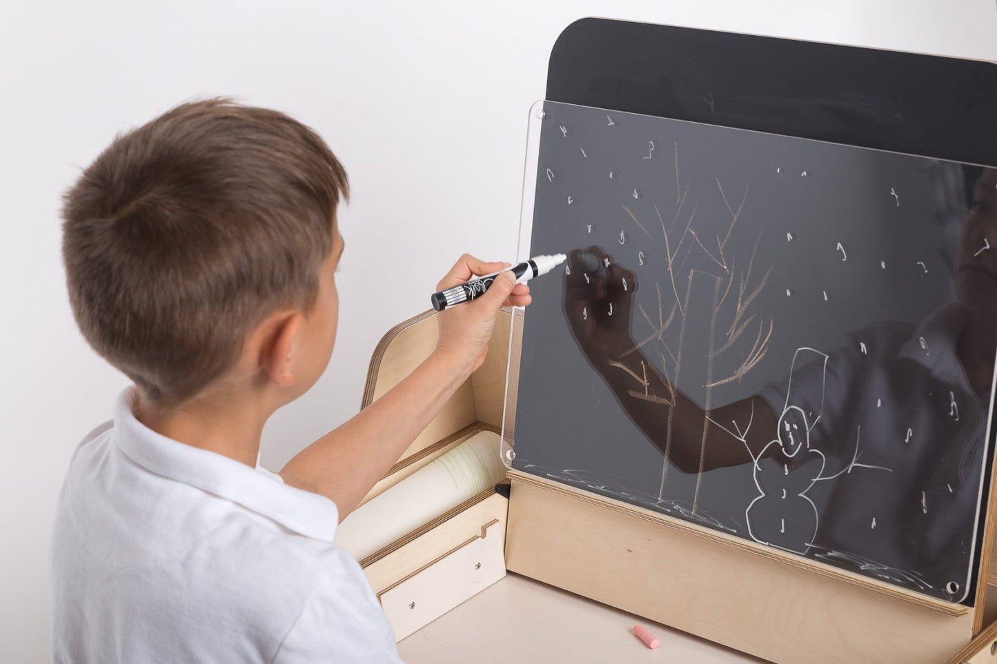 Adjustable Children Montessori Table and Chair Set Julle - Mint Green