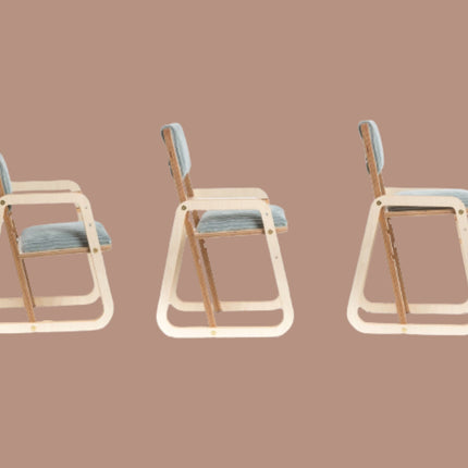 Adjustable Children Montessori Table and Chair Set Julle - Mint Green