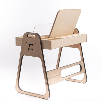 Adjustable Children Montessori Table and Chair Set Julle - Cannon Pink