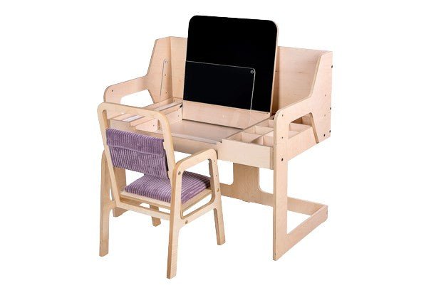 Adjustable Children Montessori Table and Chair Set Luula - Cannon Pink - LoveStyle World