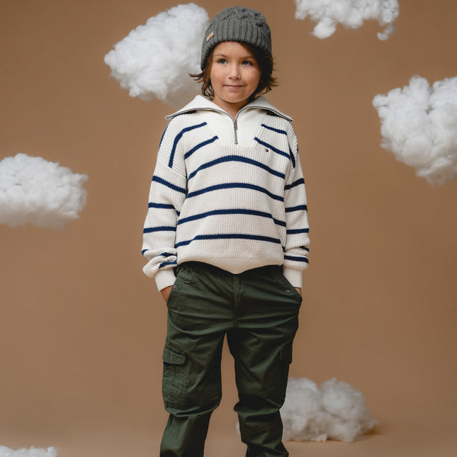 100% Baby Alpaca Cable Hat for Kids - Botanical Green - LoveStyle World
