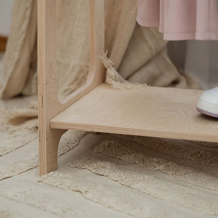 Arched Clothing Rack For Children - Small Natural Wood