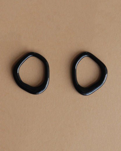 Arp Pearl and Porcelain Hoops - Black - LoveStyle World