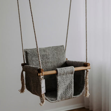 BaBi Baby Swing - Bouclé Night Grey