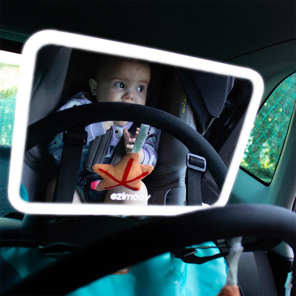 Baby Car Mirror with LED Pro