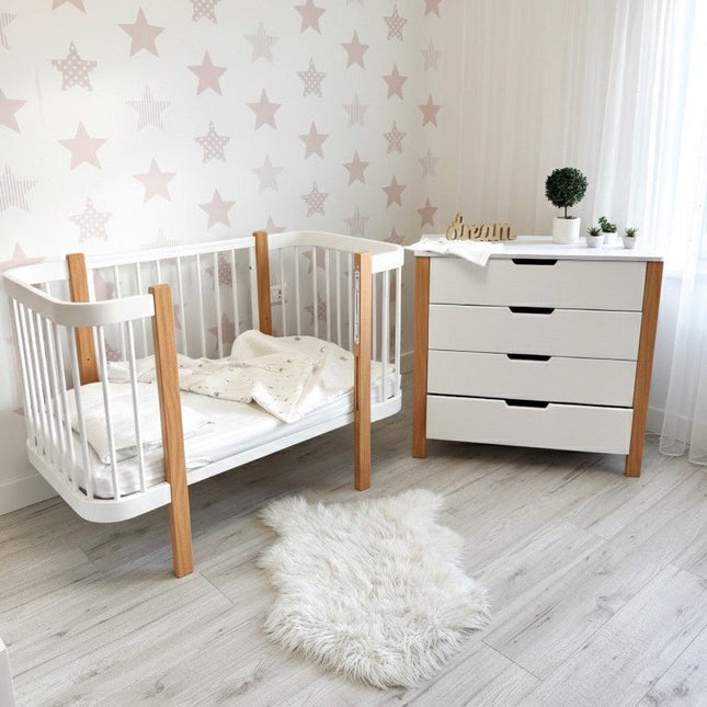 Baby Crib ELIN - Natural/White - LoveStyle World