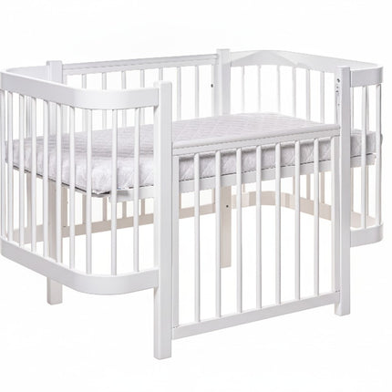 Baby Crib ELIN with Mattress - White