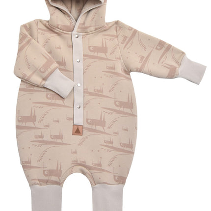Baby Jumpsuit with Hood - Grasshopper