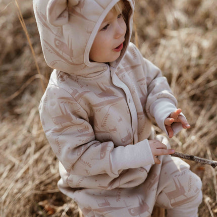 Baby Jumpsuit with Hood - Grasshopper