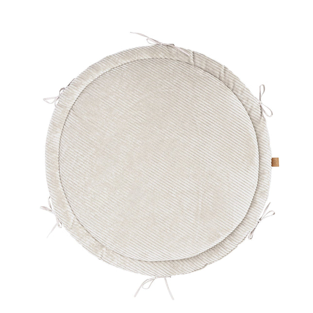 Baby Nest & Play Mat With Crib Bumper Braid - Ecru - LoveStyle World