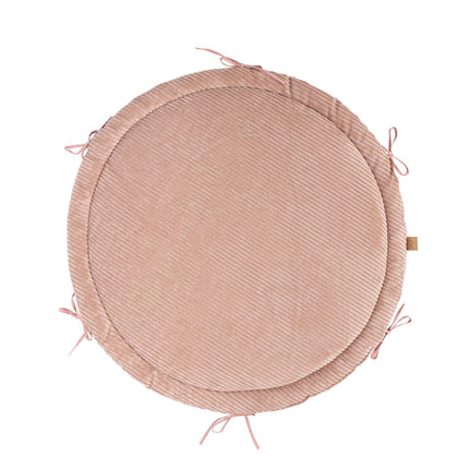 Baby Nest & Play Mat With Crib Bumper Braid - Powder Pink