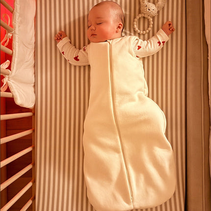 Baby Sleeping Bag 2.5 TOG – White, 6–24 Months
