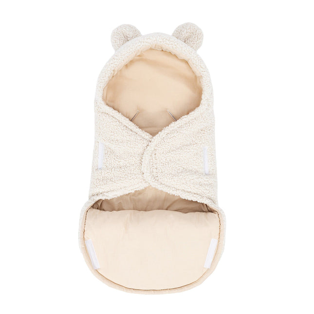 Baby Swaddle with Bear Ears – Bearly Cream
