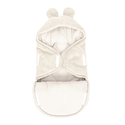 Baby Swaddle with Bear Ears – Ecru