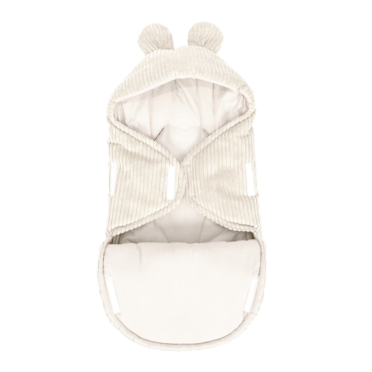 Baby Swaddle with Bear Ears – Ecru