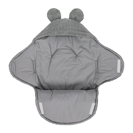 Baby Swaddle with Bear Ears – Grey