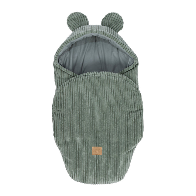 Baby Swaddle with Bear Ears – Olive Green - LoveStyle World