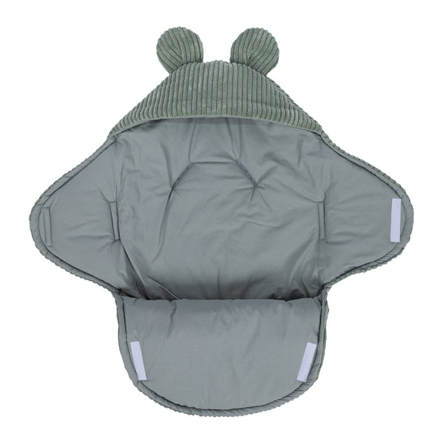 Baby Swaddle with Bear Ears – Olive Green - LoveStyle World