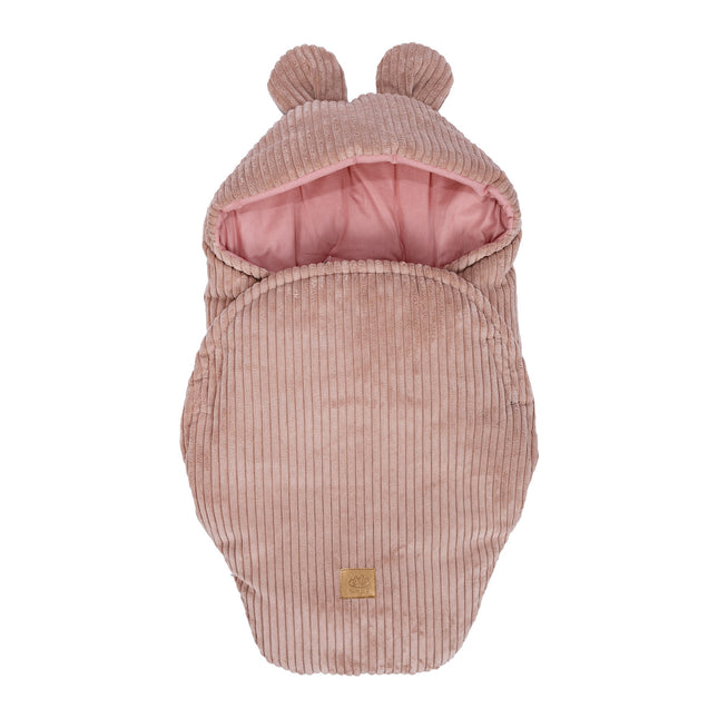 Baby Swaddle with Bear Ears – Powder Pink - LoveStyle World