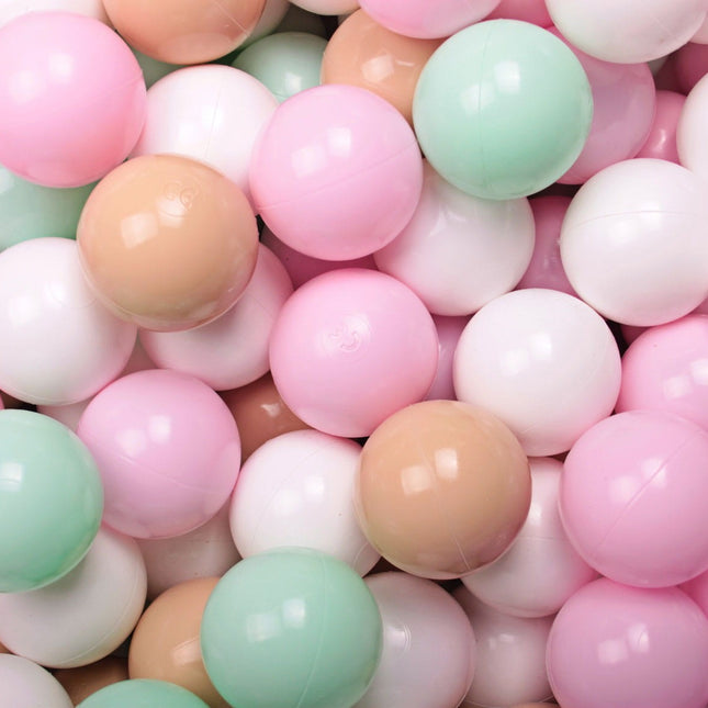 Ball Pit Balls 200pcs - Beige/Mint/White/Pastel Pink - LoveStyle World