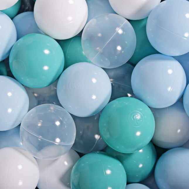 Ball Pit Balls 200pcs - Blue/Turquoise/Transparent/White - LoveStyle World