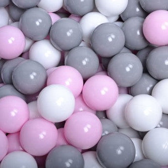 Ball Pit Balls 200pcs - Gray/Pastel Pink/White