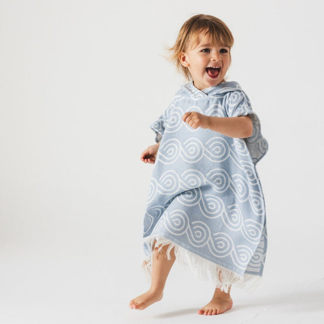 Bamboo Kids Bath Poncho - Light Blue - LoveStyle World