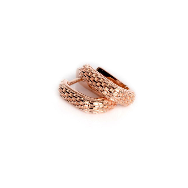 Honey Bee Hoopy Earrings - Rose Gold and Silver - LoveStyle World