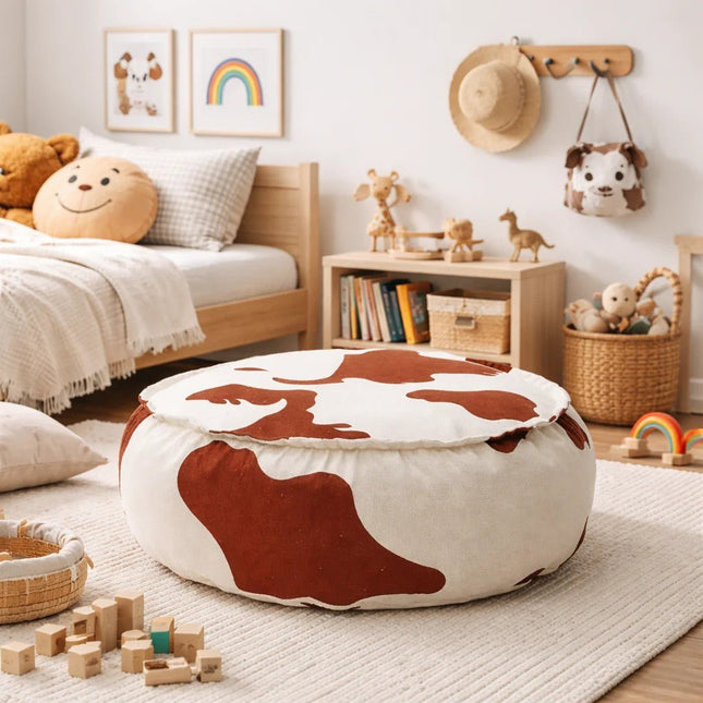 Bean Bag for Kids - Round, Cow - LoveStyle World