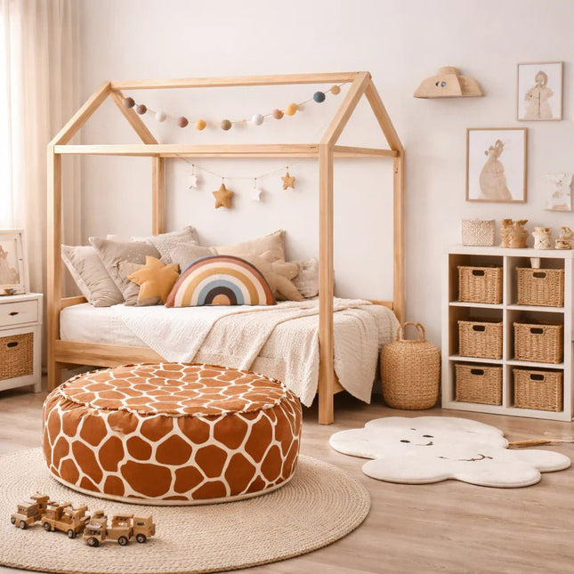 Bean Bag for Kids - Round, Giraffe - LoveStyle World