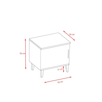 Bedside Table Kubi - Cashmere