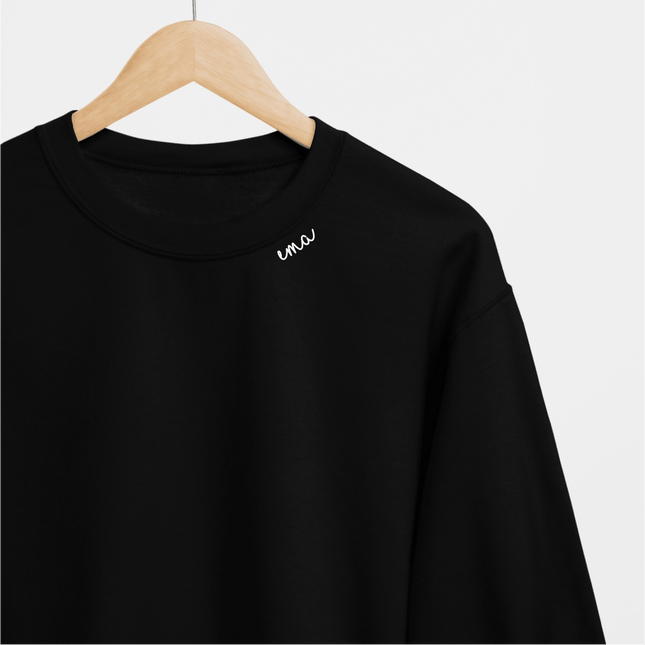 Embroidered Collar Organic Cotton Sweatshirt "Ema" (EE) - LoveStyle World