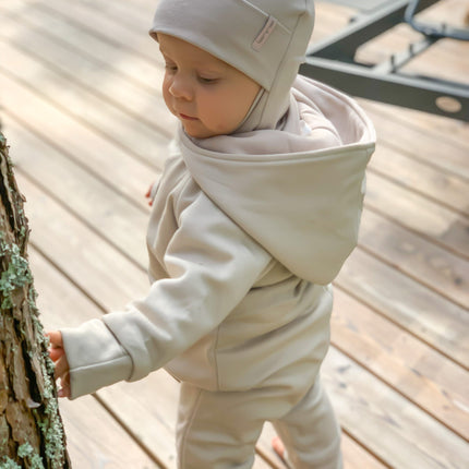 Beige Double-Layer Cotton Balaclava