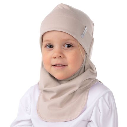 Beige Double-Layer Cotton Balaclava