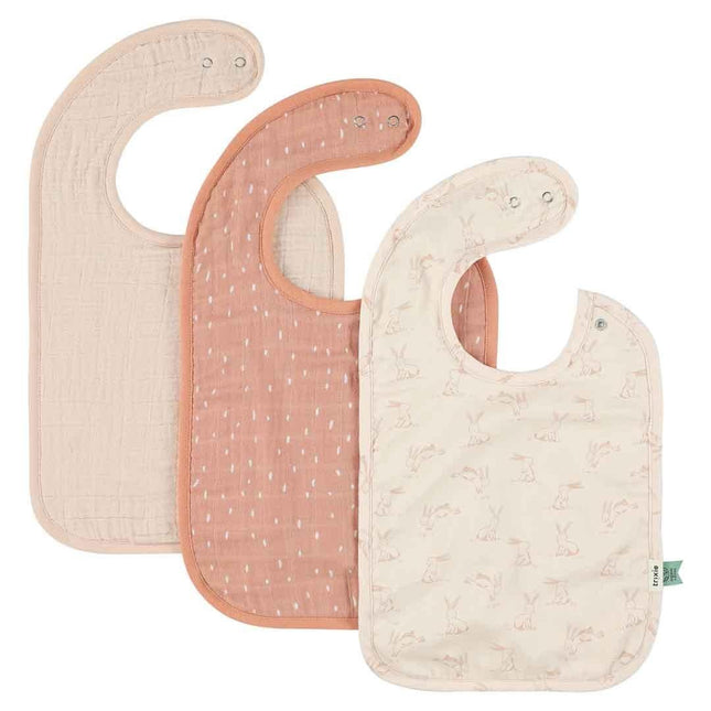 Bib 3-pack mix - Rosy Rabbit - LoveStyle World