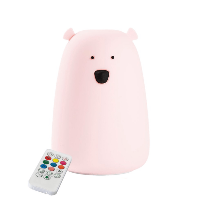 Big Bear Silicone Lamp with Remote - Pink - LoveStyle World