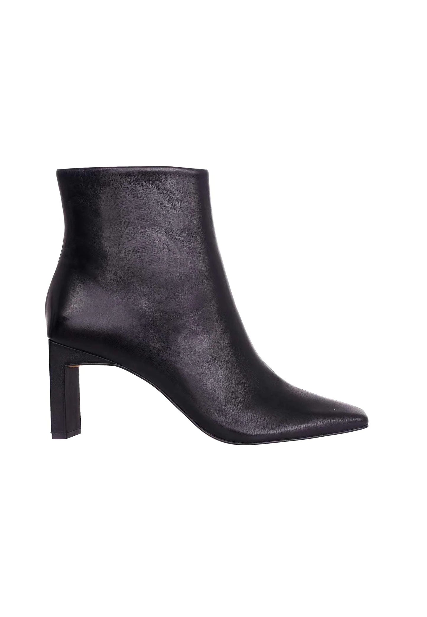 Black Goat Leather Senna Boots – 7.6 cm Block Heel