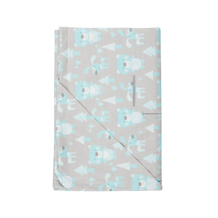 Blue Baby Blanket with Harness Slots