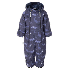Blue Dinosaur Print Spring/Autumn Overall