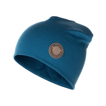 Blue Double-Layer Merino Wool Hat